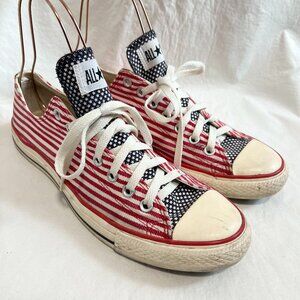 Converse sneakers Chuck Taylor American USA Flag Stars Bars mens 10 low top